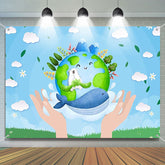 Aperturee - Blue Sky Nature Happy Earth Day Travel Theme Backdrop